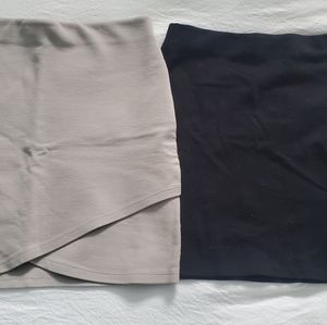 Black and Taupe Skirts